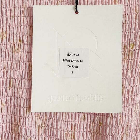 Maison Amory Bonnie Bow Back Dress Small Pink NWT - Picture 7 of 7